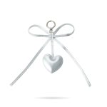 silver bow bag charm