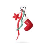 christmas star stocking bag charm