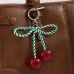 festive cherry bag charm