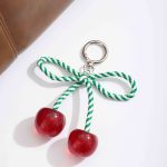 festive cherry bag charm