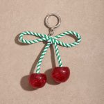 festive cherry bag charm