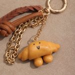 kawaii croissant bag charm