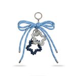 trendy blue bow scrunchie