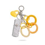 yellow lipstick holder bag charm
