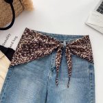 leopard triangle scarf