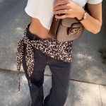 leopard triangle scarf