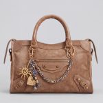 paisley print chain bag charm