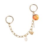 pearl amber chain bag charm