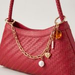 pearl amber chain bag charm