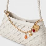 heart amber chain bag charm