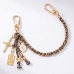 vintage paisley chain bag charm