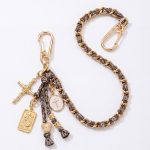 vintage paisley chain bag charm