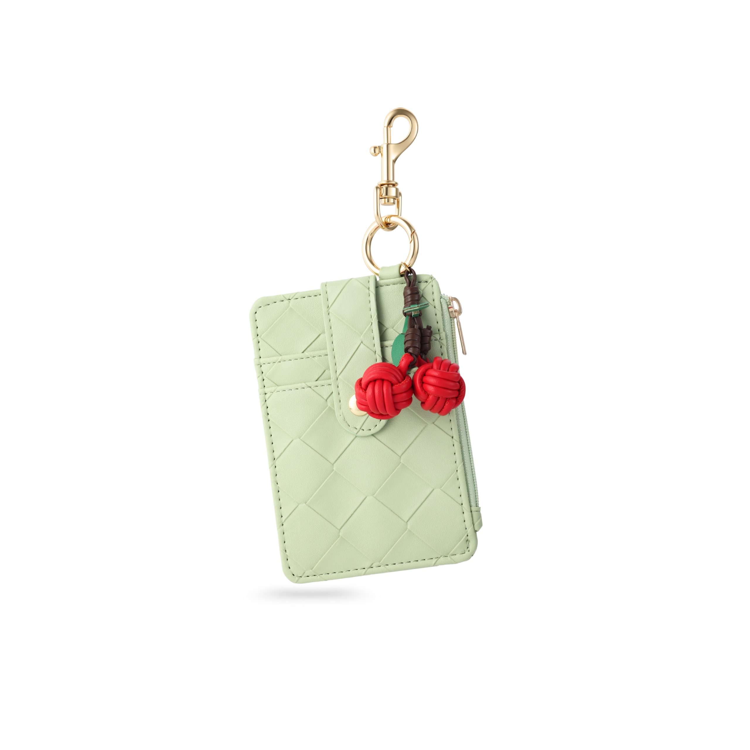 白底 (12) mint cherry card holder bag charm