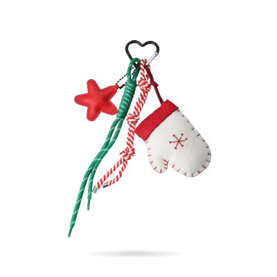 felt glove star bag charm
