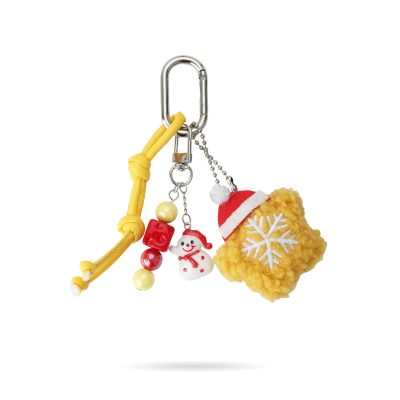 snowman star christmas bag charm