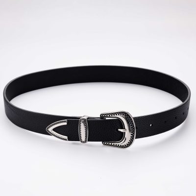 black leather belt