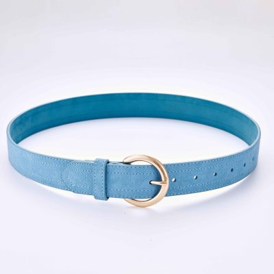 blue suede belt
