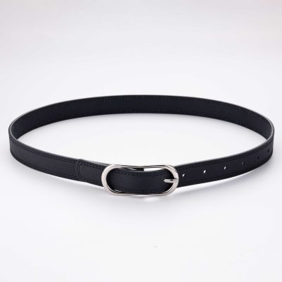 black skinny belt