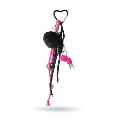 heart lock bag charm