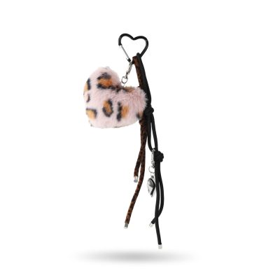 furry heart bag charm