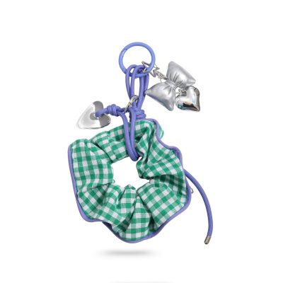 cute green plaid scrunchie