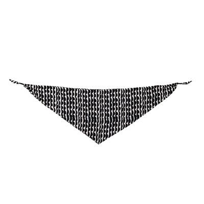 black white geometric triangle scarf