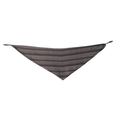 black white herringbone triangle scarf