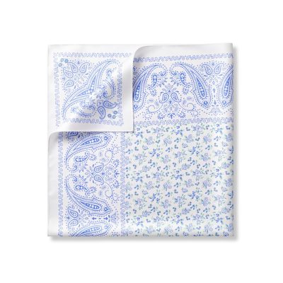blue white paisley bandana