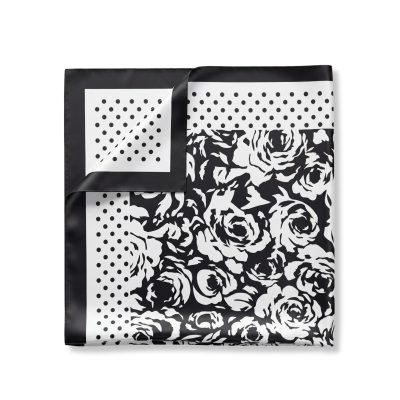 black white rose bandana