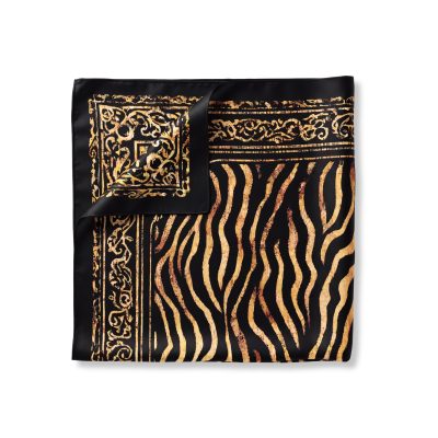 black gold zebra bandana