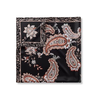 black paisley floral bandana